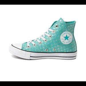 Mermaid Scale Converse High Tops